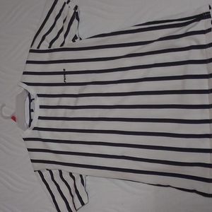 Denim and Flower White and Purple T-Shirt(Medium)